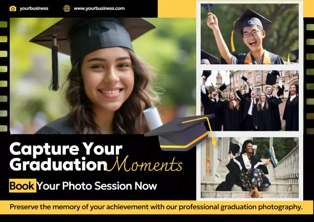 Black Professional Graduation Promotion Poster