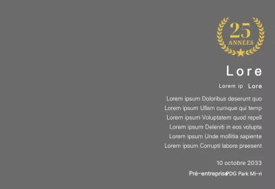 Plaque de longévité avec lauriers et étoiles en or