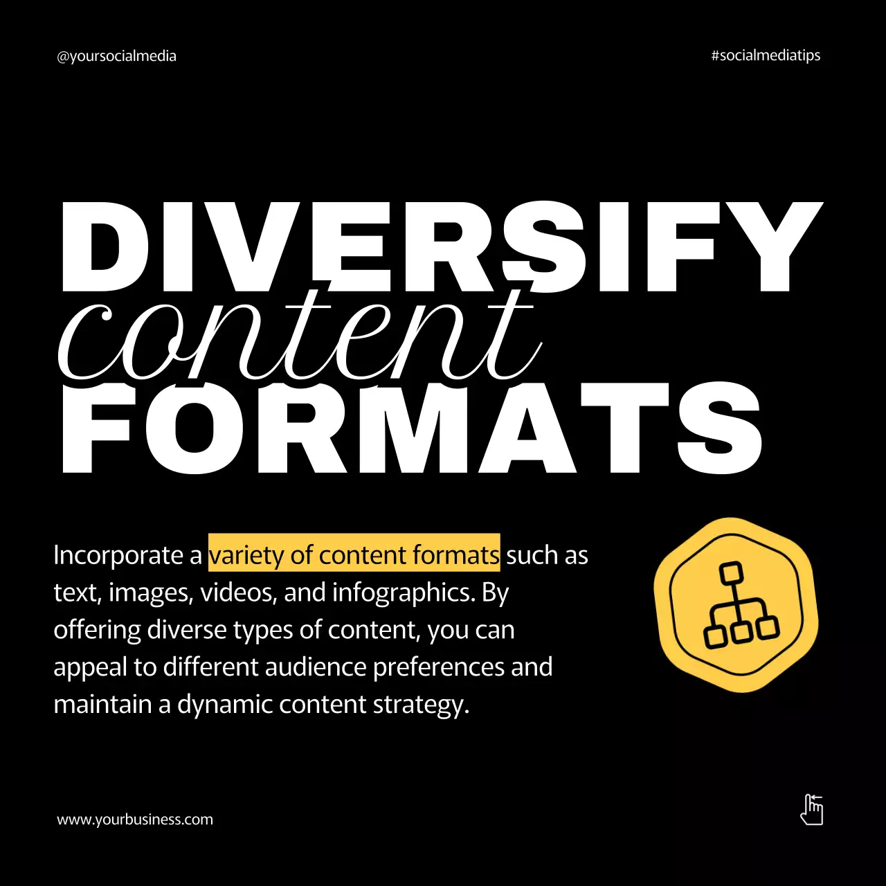 Black Modern Content Guide Social Media Post