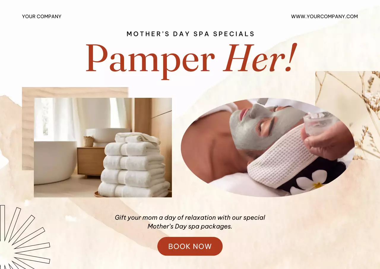 Beige Elegant Spa Promotion Poster