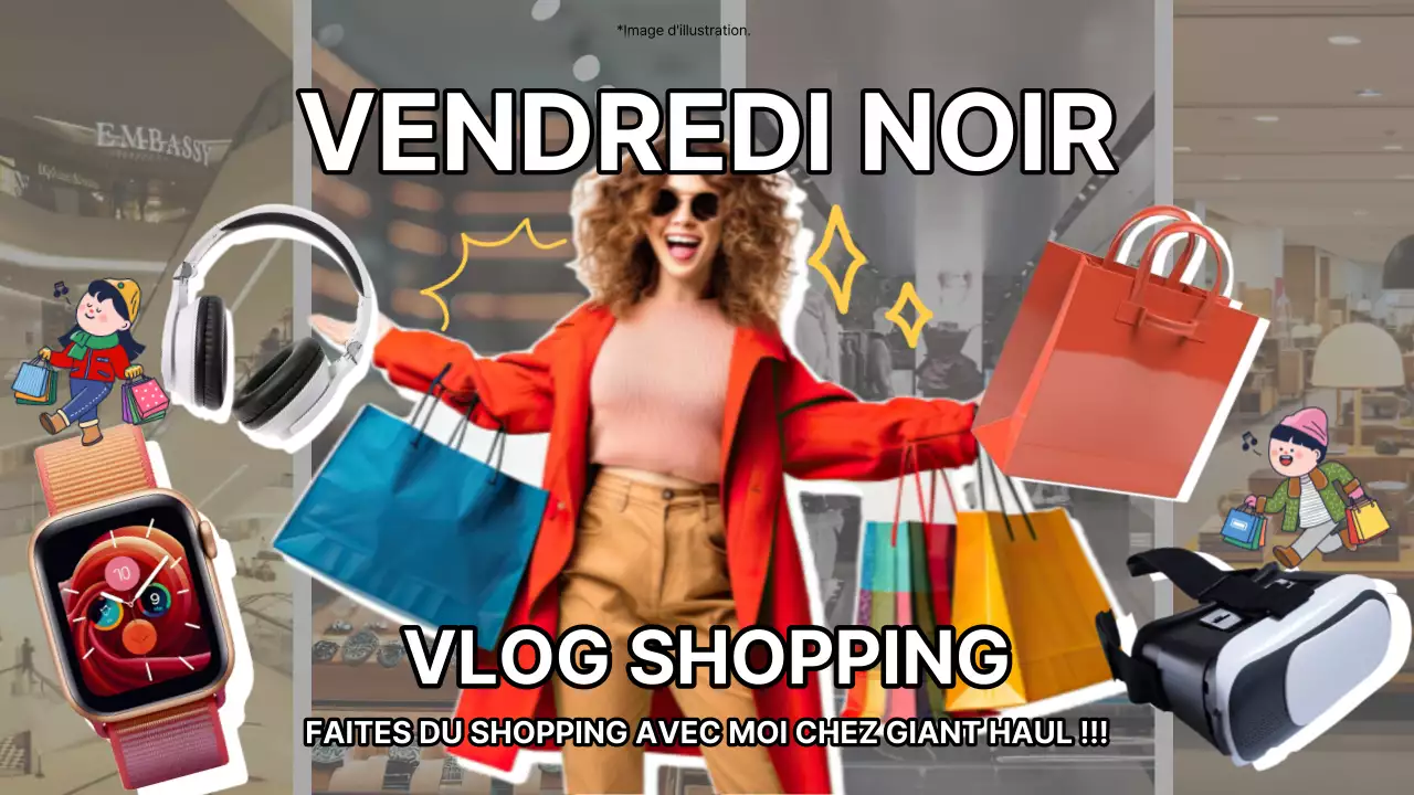 Publicité pour le shopping en blanc et beige