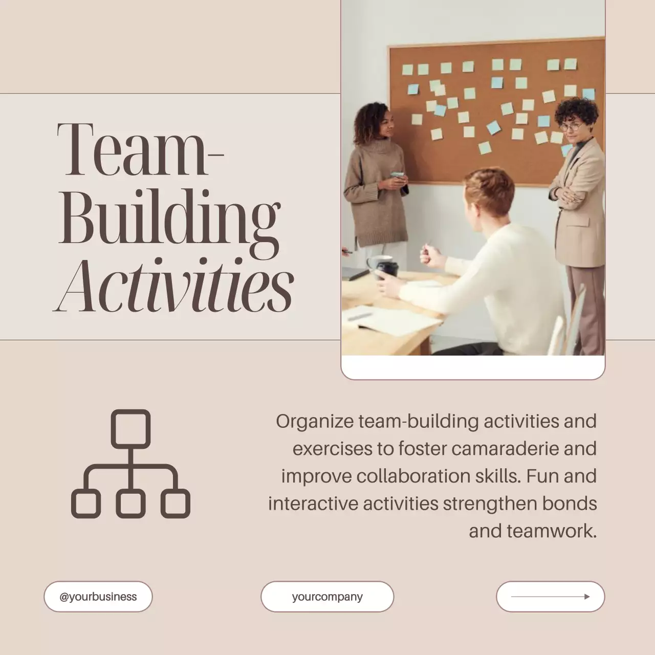 Beige Professional Teamwork Guide Social Media Post