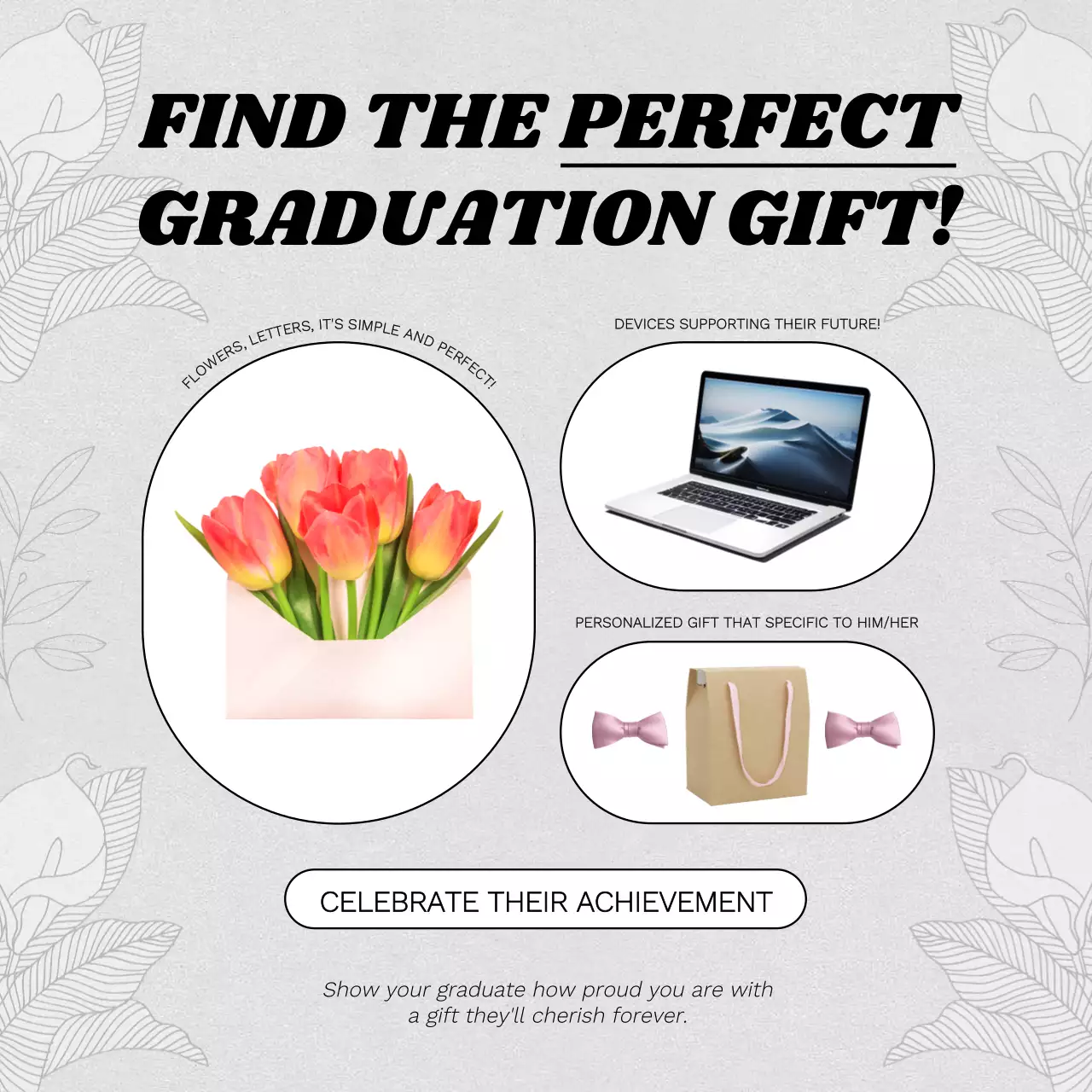 Grey Modern Graduation Promotion Social Media Post