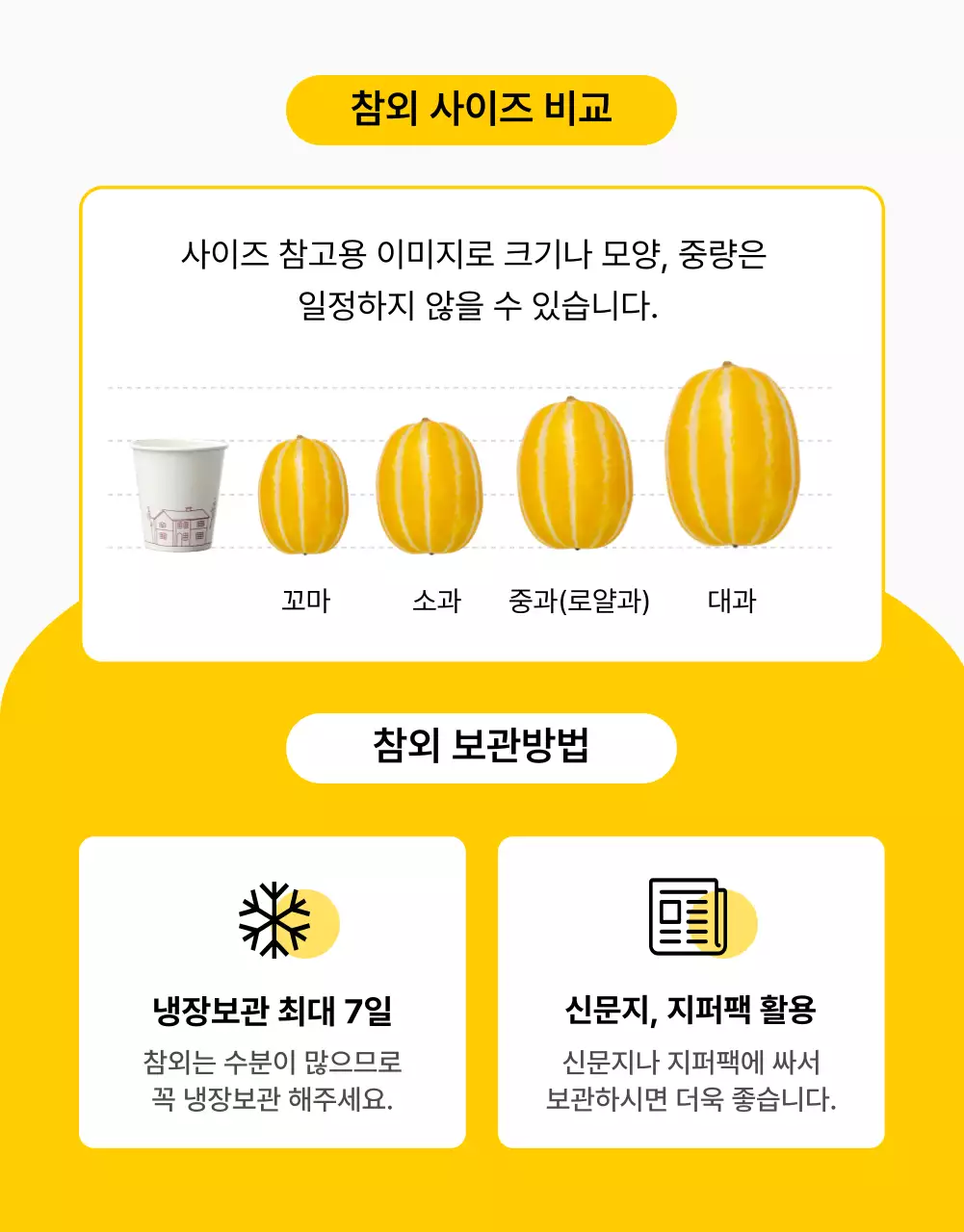 노랑의 심플한 신선식품 과일 홍보