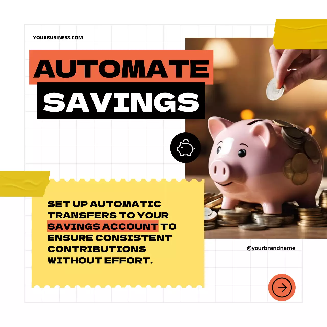 Yellow Bold Finance Promotion Social Media Post