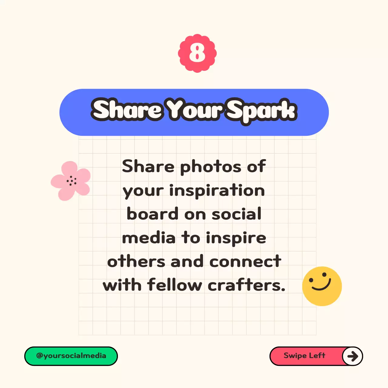 Pink Trendy Crafting Guide Social Media Post