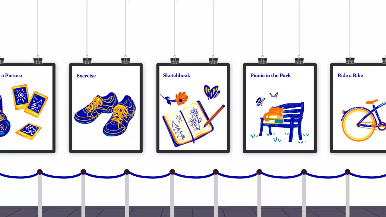 Blue Retro Happiness Guide Presentation