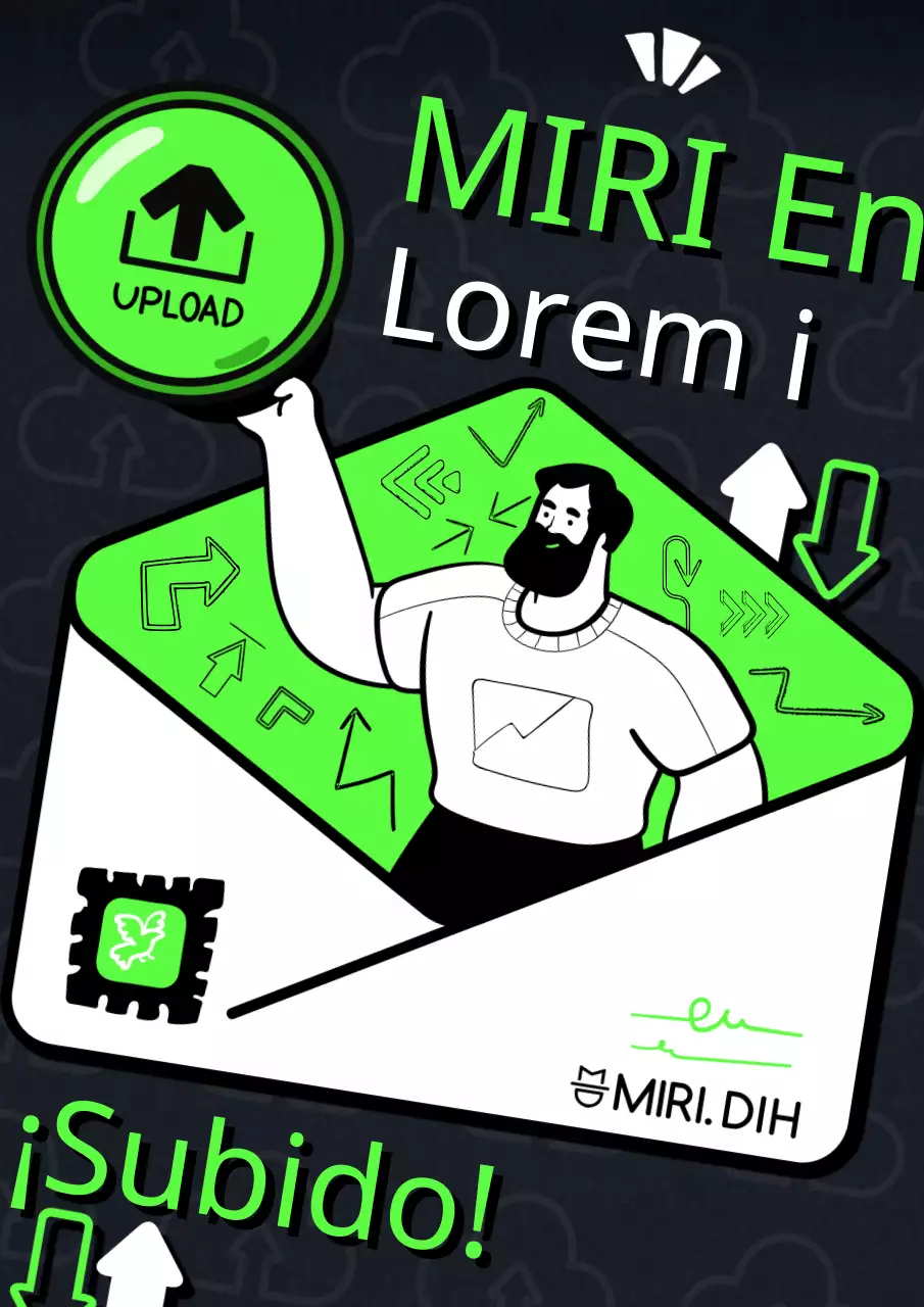 Promocione un boletín de estilo pop-art en negro y chartreuse