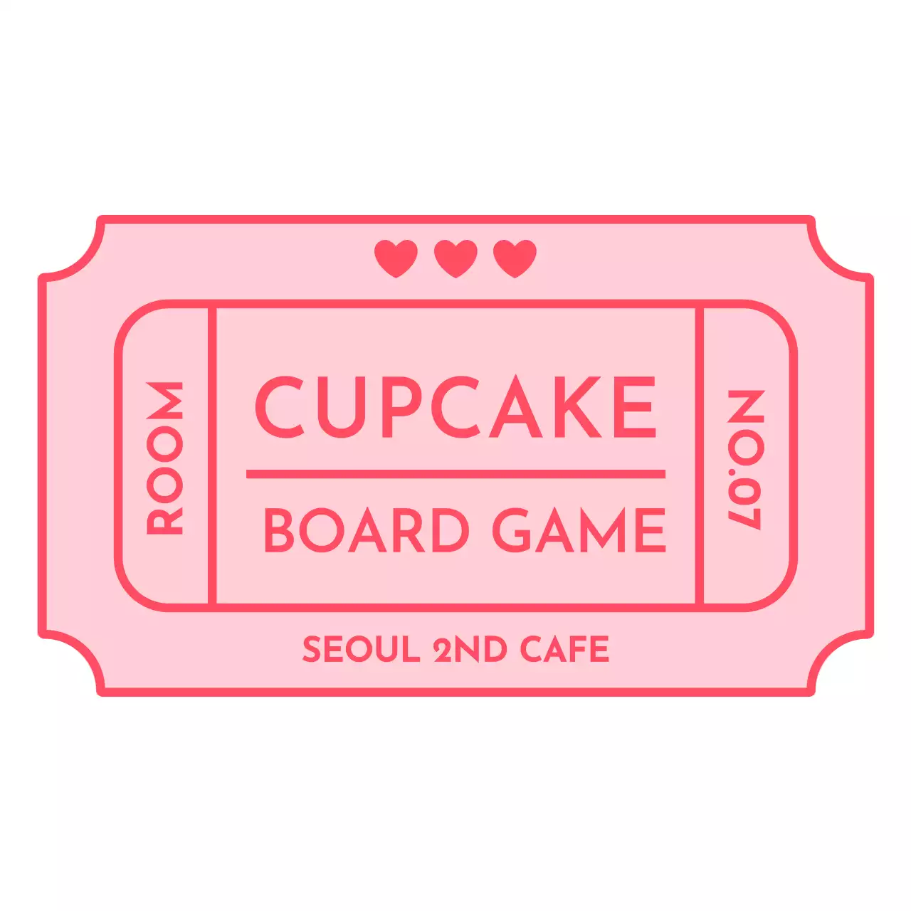 귀여운 티켓 컨셉 디자인