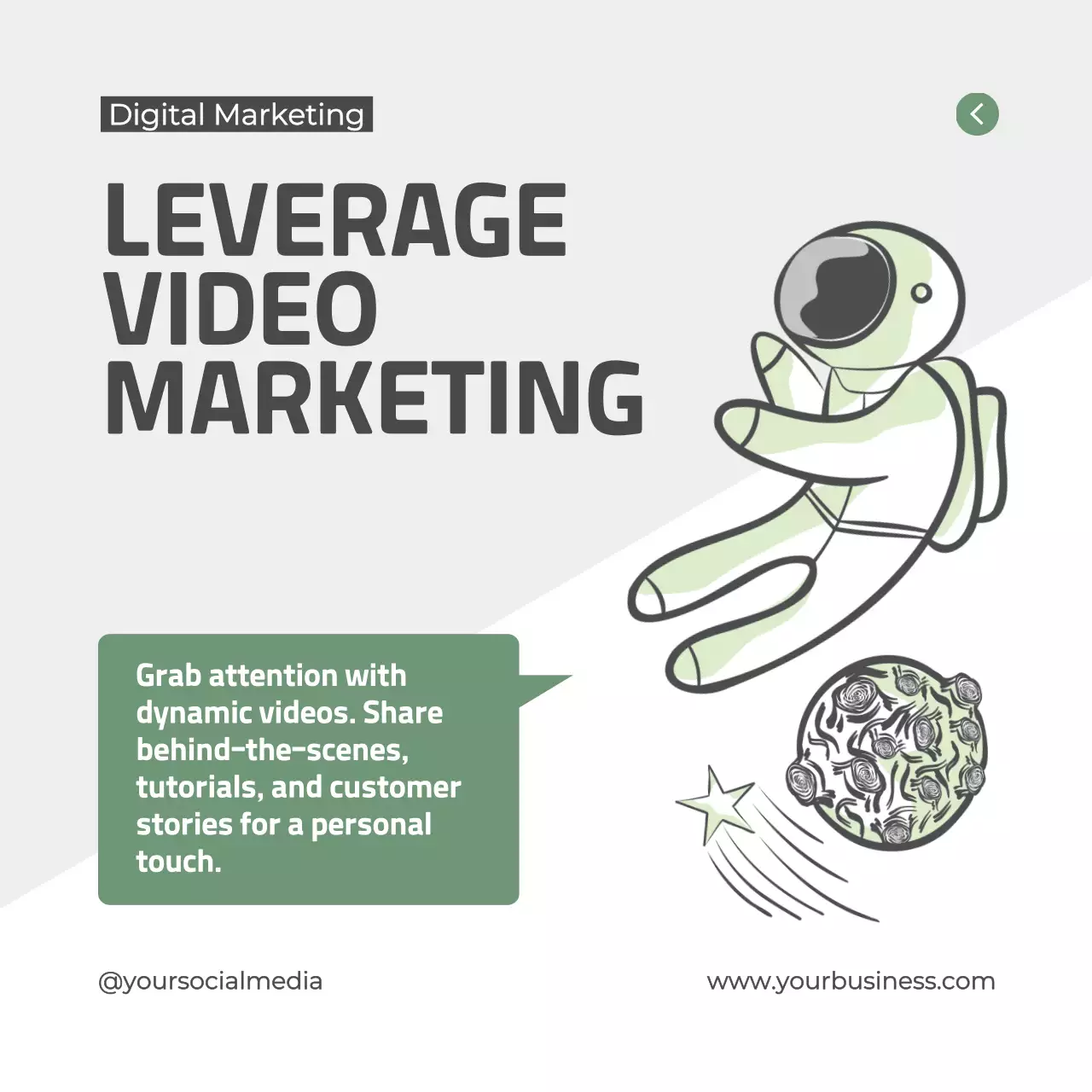 Green Modern Digital Marketing Guide Social Media Post