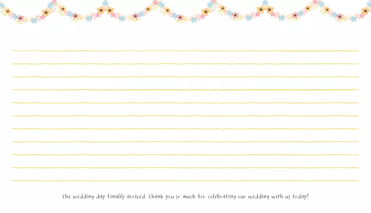 黄色 シンプル 結婚式 招待状 名刺