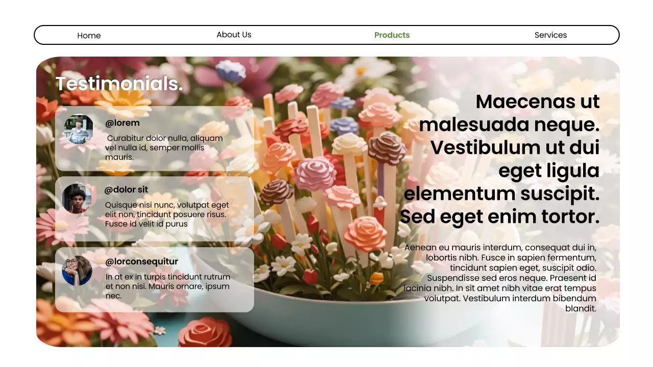 Green Modern Flower Promotion Presentation