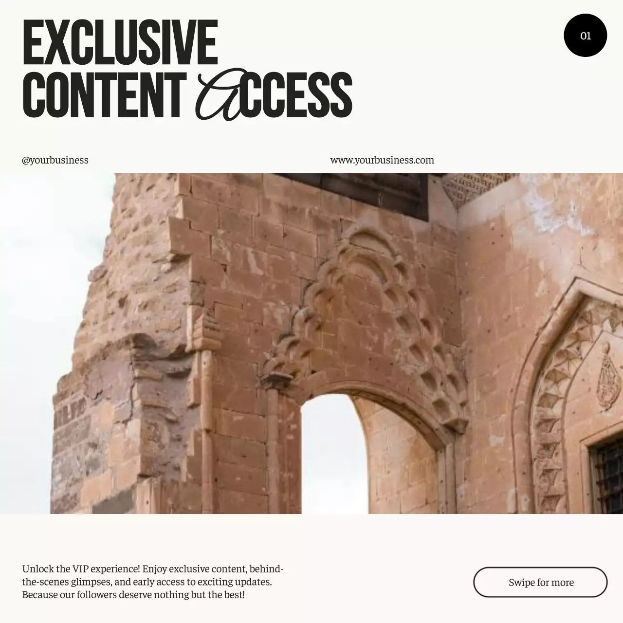 Beige Modern Follower Promotion Social Media Post