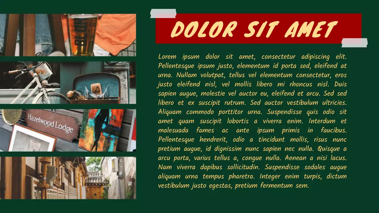 Bahan Belajar Scrapbook Retro Hijau dan Merah