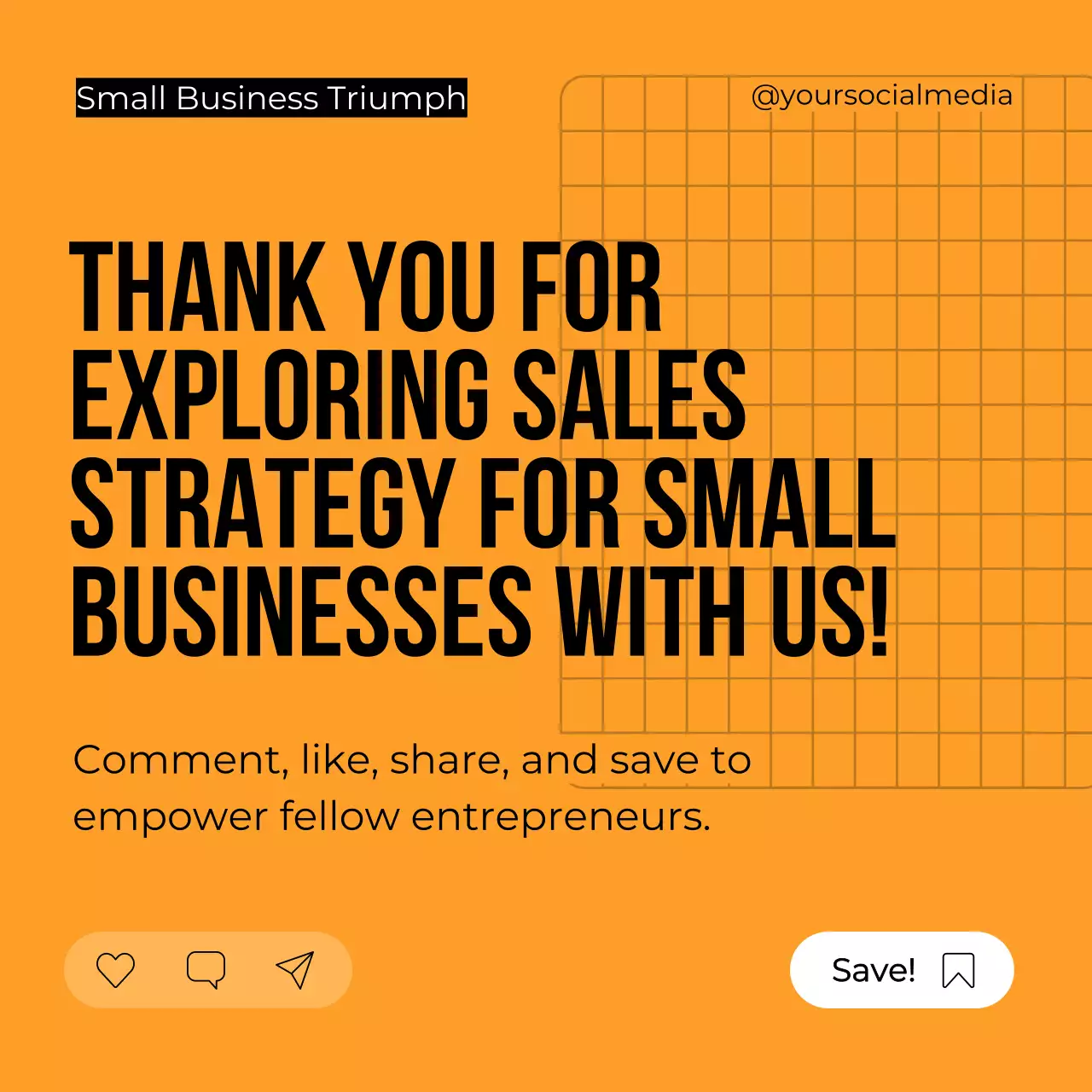 Orange Modern Sales Promotion Social Media Post