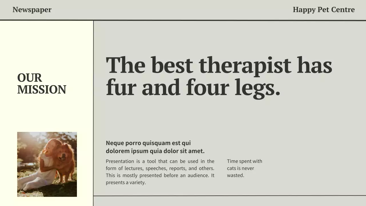 Beige Classic Pet News Presentation