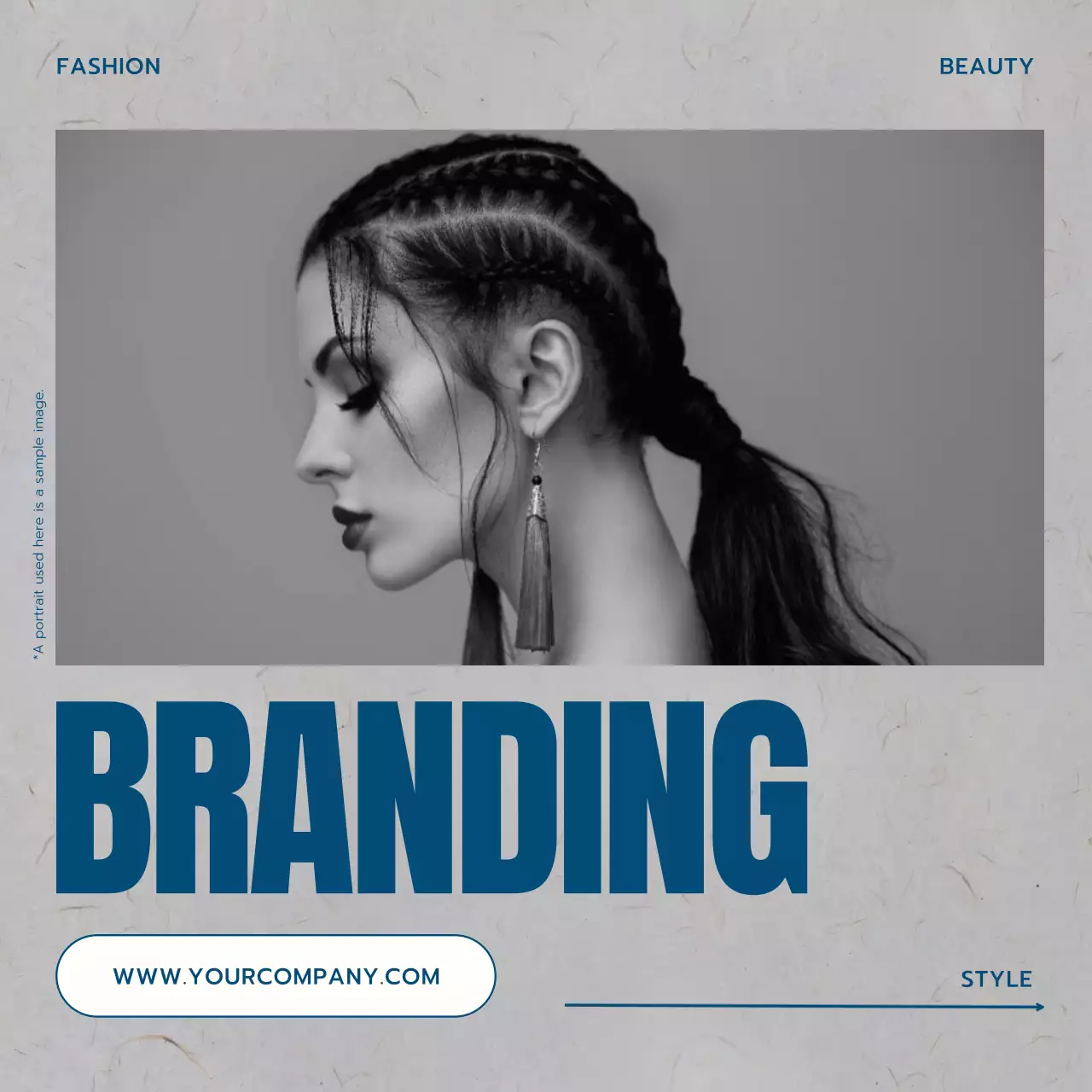 Blue Modern Makeup Promotion Social Media Post