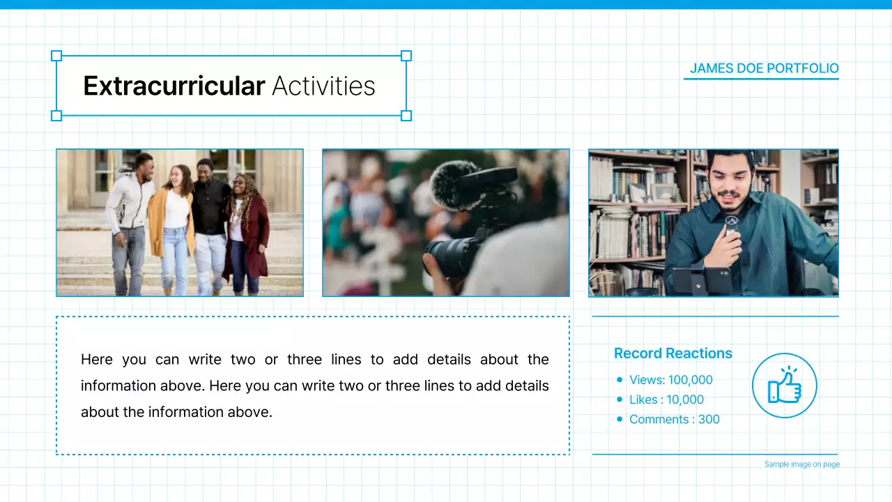 블루 모던 포트폴리오 이력서 프레젠테이션