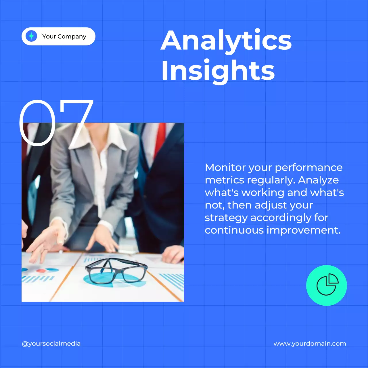 Blue Modern Marketing Guide Social Media Post