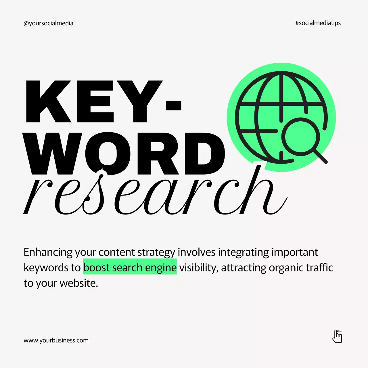 Black Modern Content Guide Social Media Post