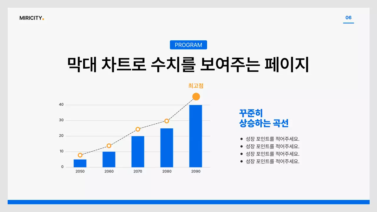 파랑과 회색의 심플한 공기업 보고서