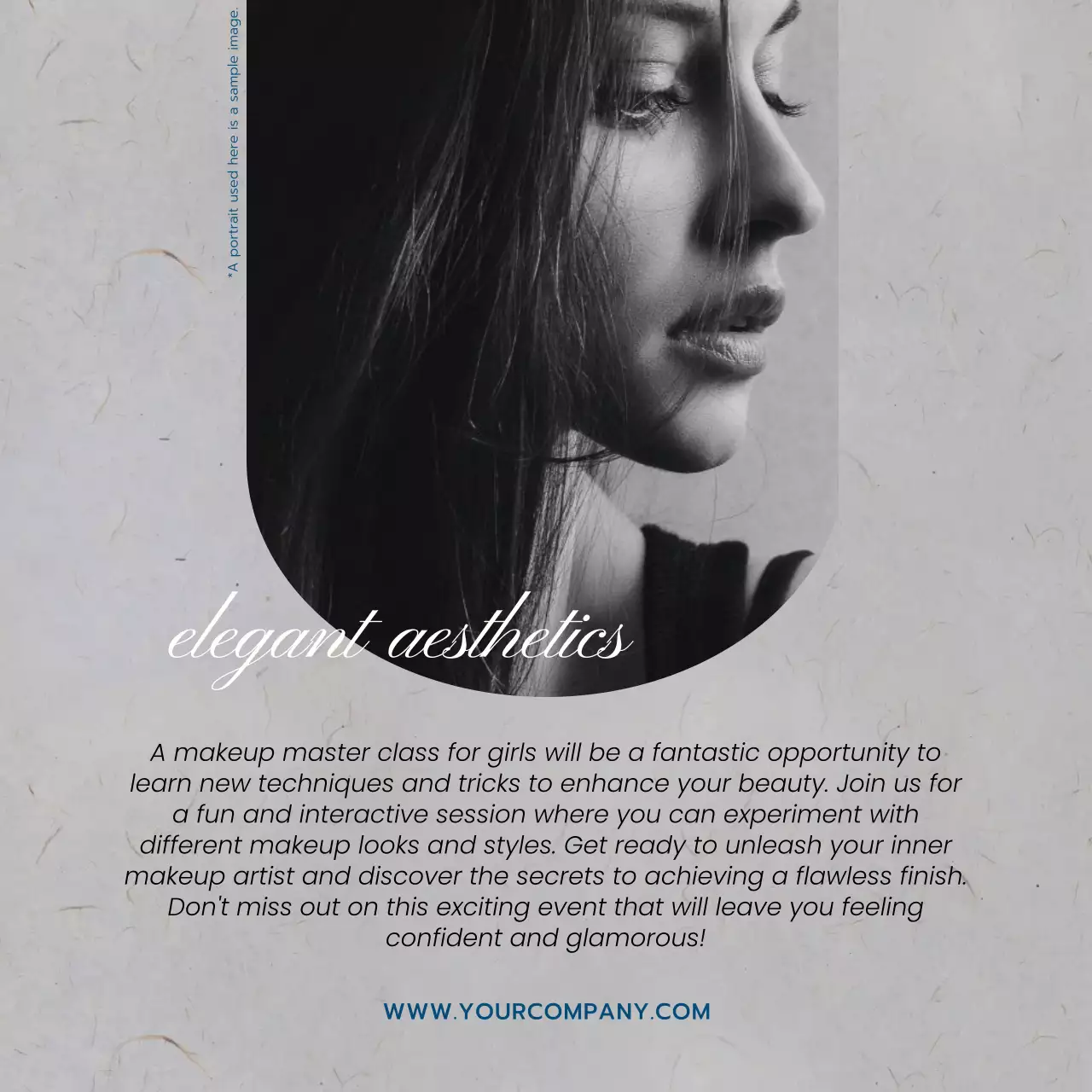 Blue Modern Makeup Promotion Social Media Post