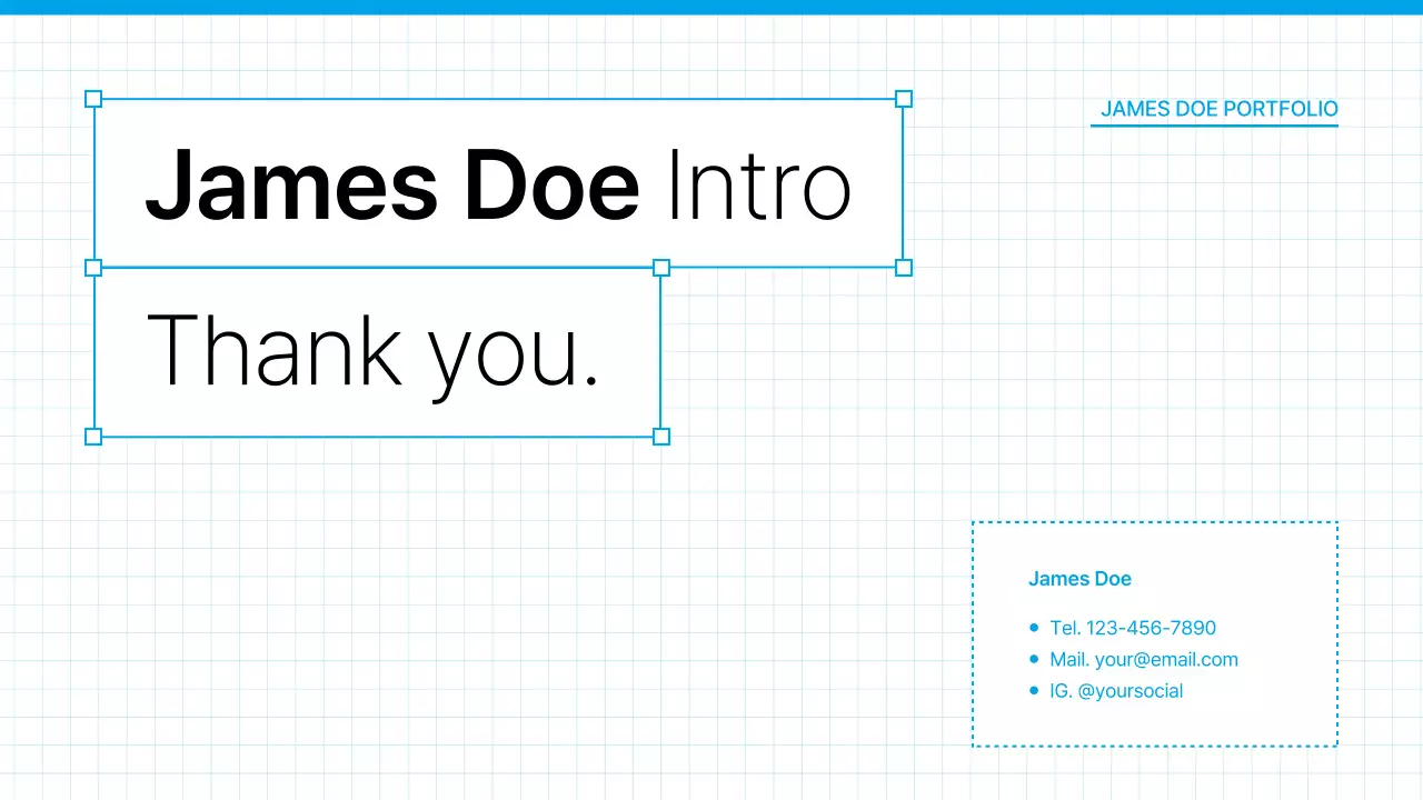 블루 모던 포트폴리오 이력서 프레젠테이션