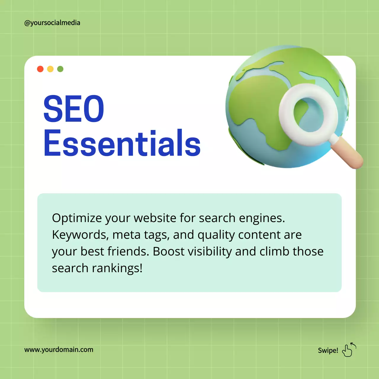 Green Modern Digital Marketing Guide Social Media Post