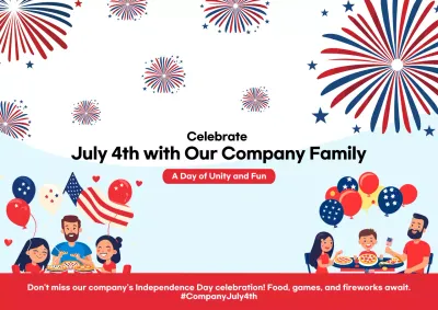 Red Modern Independence Day Promotion Poster