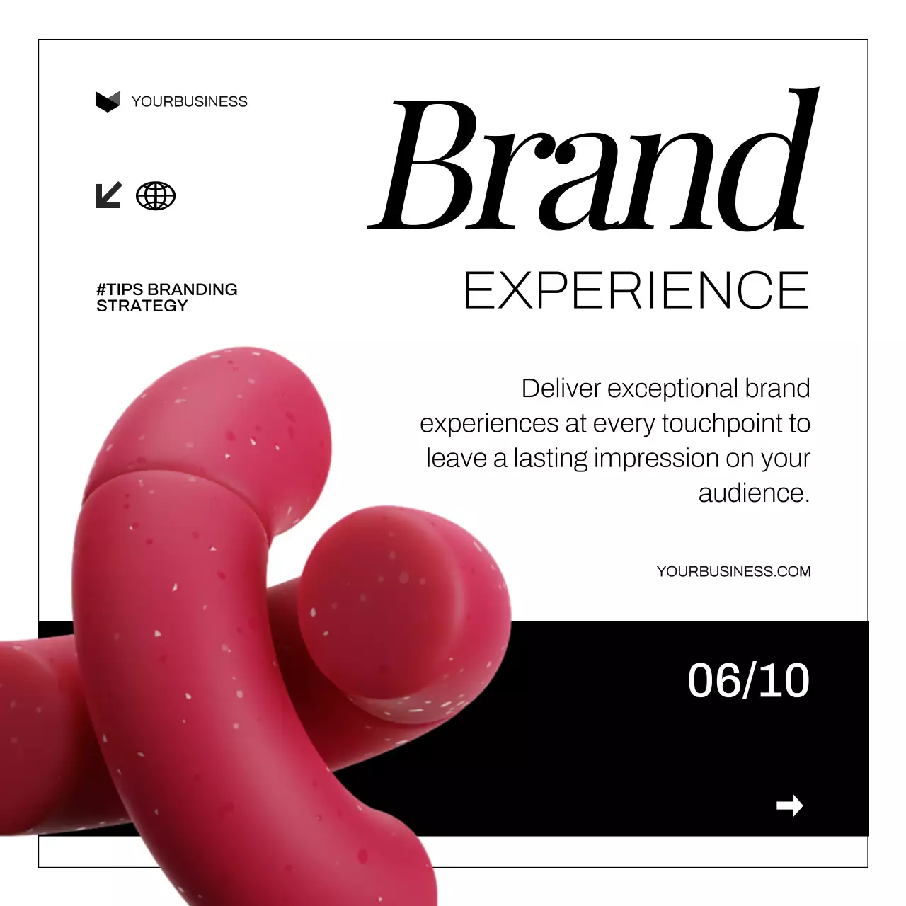 Red Modern Branding Promotion Social Media Post