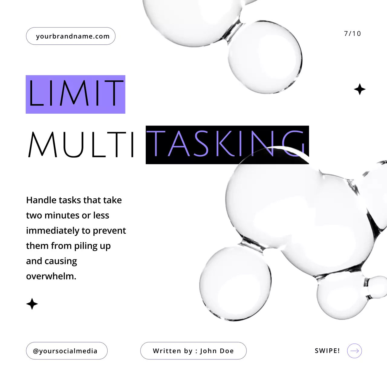 White Modern Productivity Guide Social Media Post