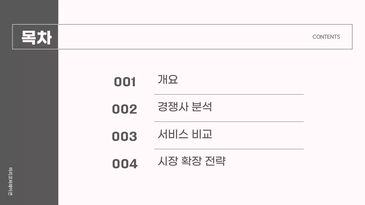 회색과 핑크의 모던한 시장 전략 보고서