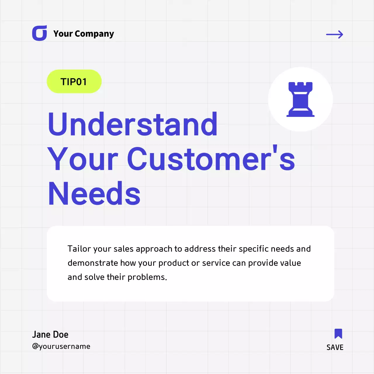 Blue Modern Sales Guide Social Media Post