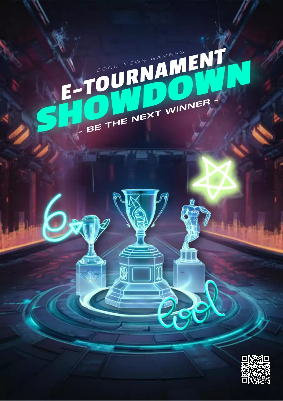 Neon Cyber Gaming Event Poster