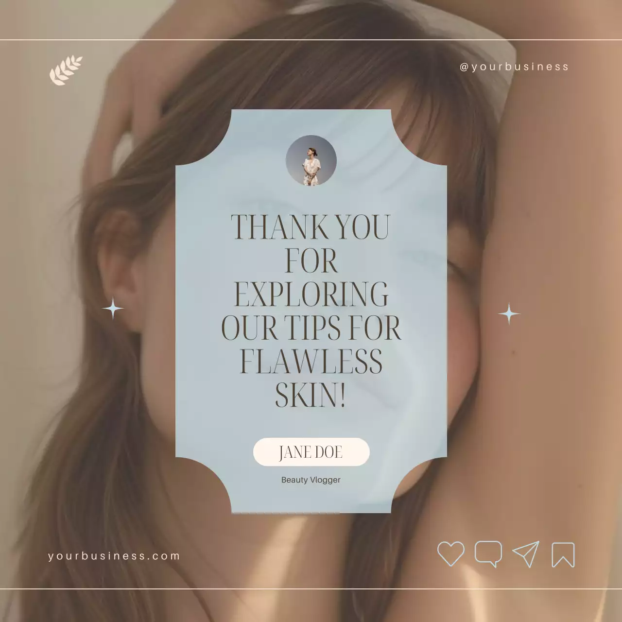 Beige Elegant Skincare Guide Social Media Post