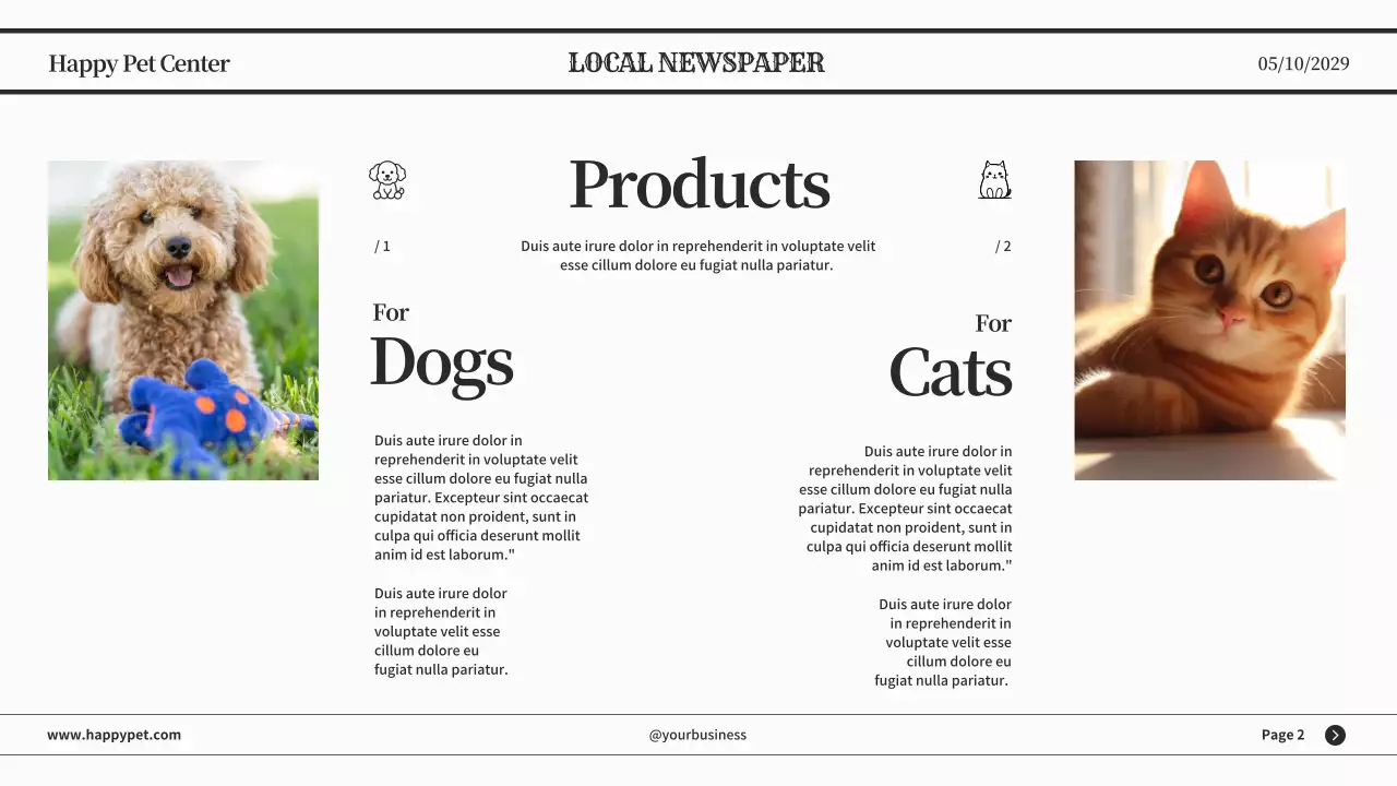 Black Classic Pet News Announcement Presentation