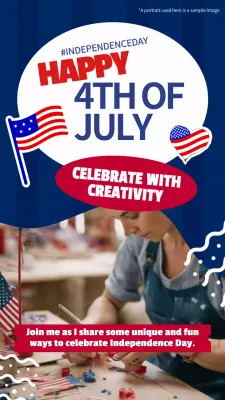 Blue Trendy Independence Day Promotion Instagram Post