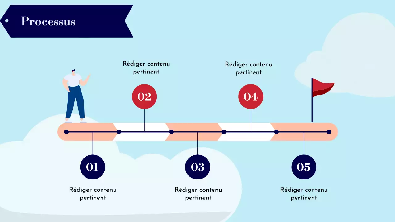 Planificateur de buts et d'objectifs à la mode bleu marine et bleu ciel