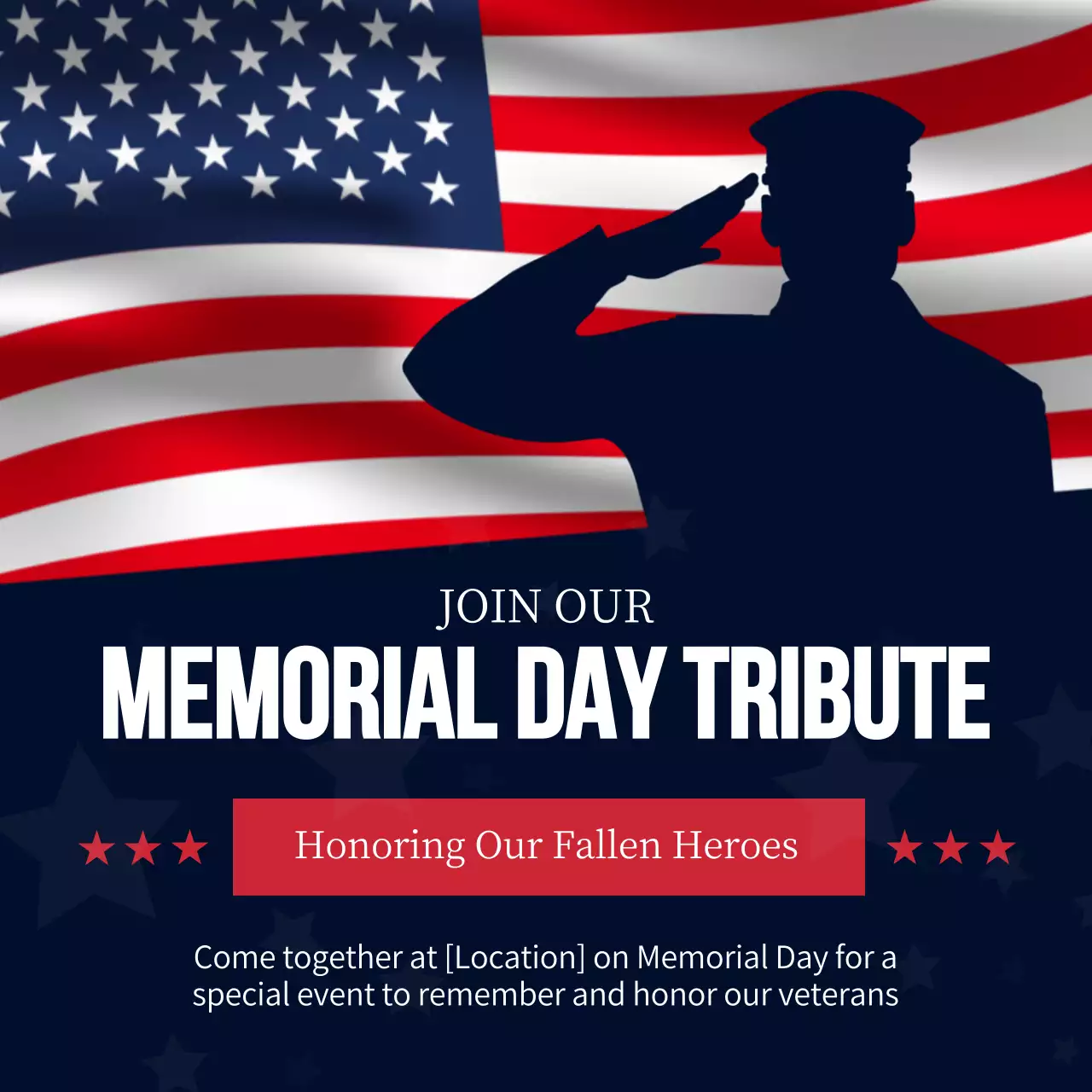 Red Traditional Tribute Invitation Social Media Post