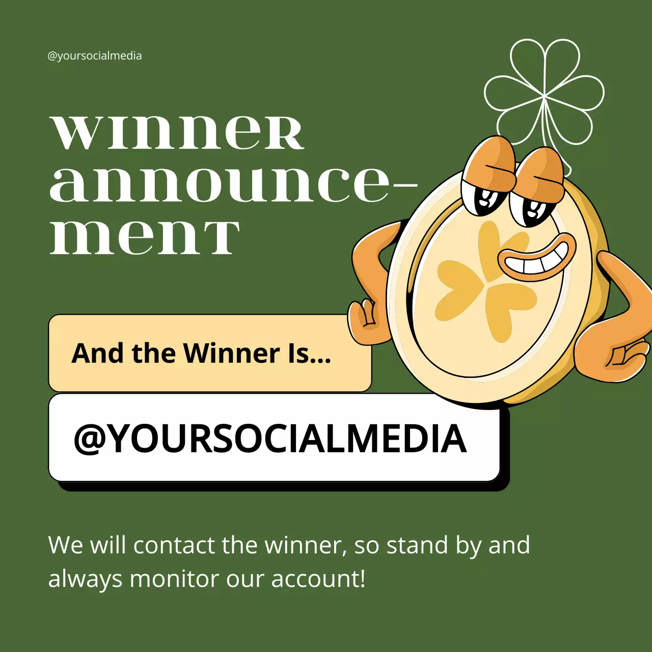 Green Comic Voucher Promotion Social Media Post