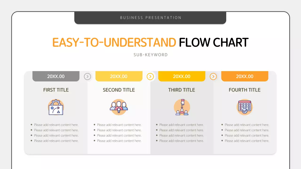 오렌지 심플 비즈니스 프레젠테이션