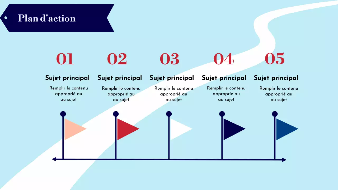 Planificateur de buts et d'objectifs à la mode bleu marine et bleu ciel