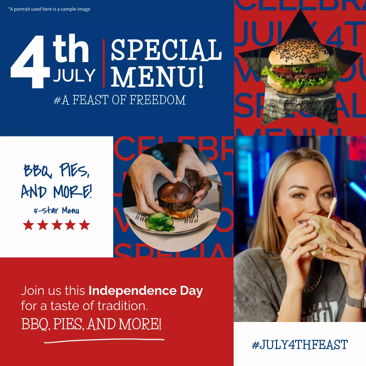 Red Modern Bbq Promotion Social Media Post