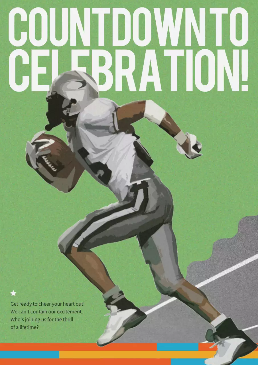 Green Retro Football Event Poster