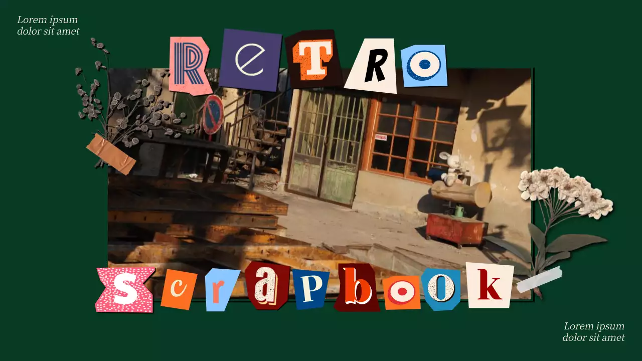 Green and Red Retro Scrapbooking Learning Resources