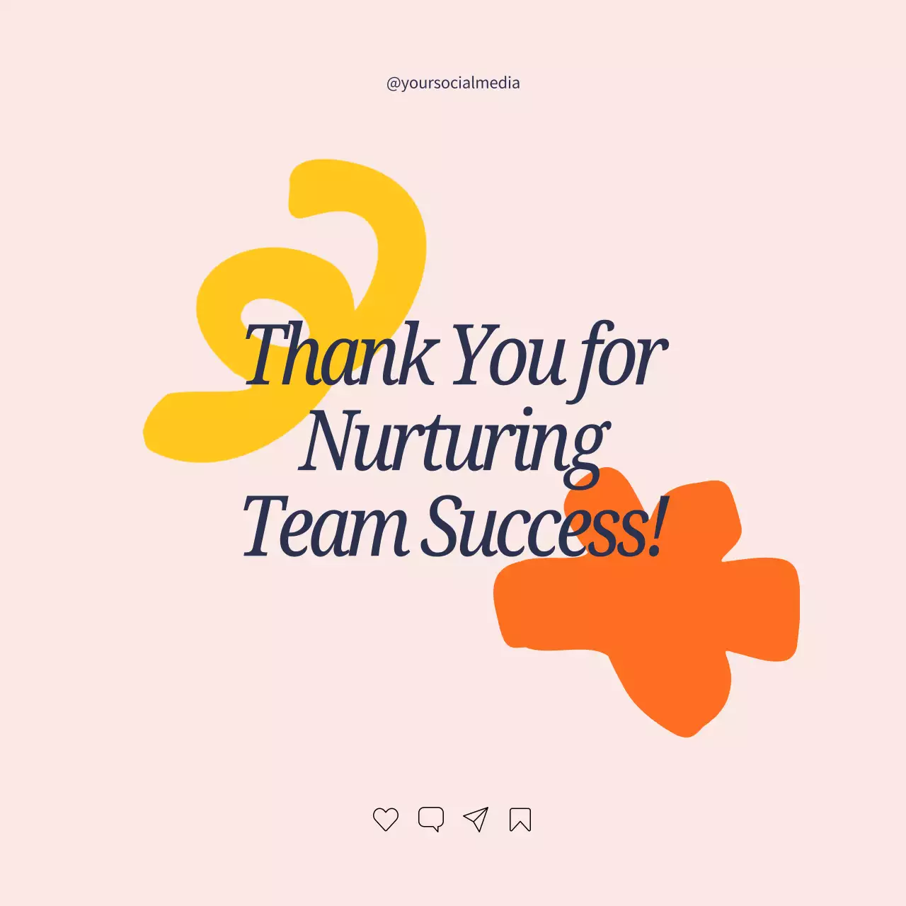 Yellow Modern Teamwork Advertisement Social Media Post