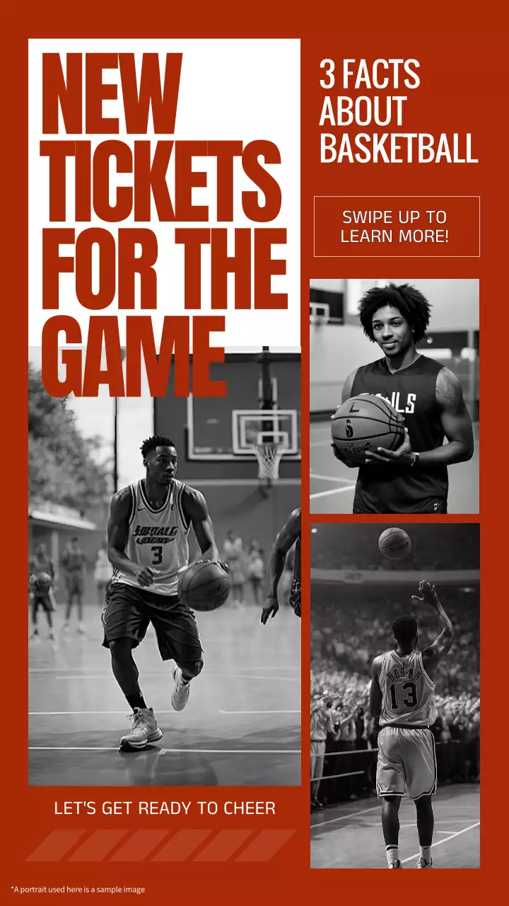 Red Modern Basketball Promotion Instagram Post