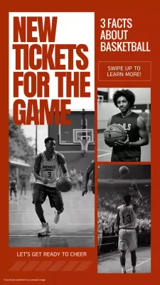 Red Modern Basketball Promotion Instagram Post
