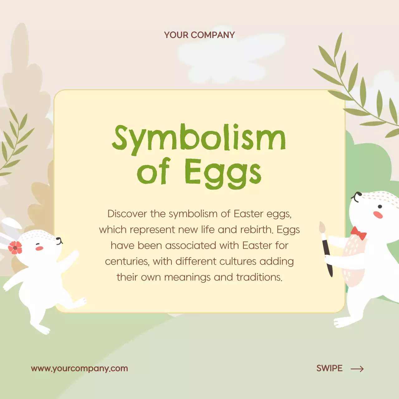 Beige Playful Easter Guide Social Media Post