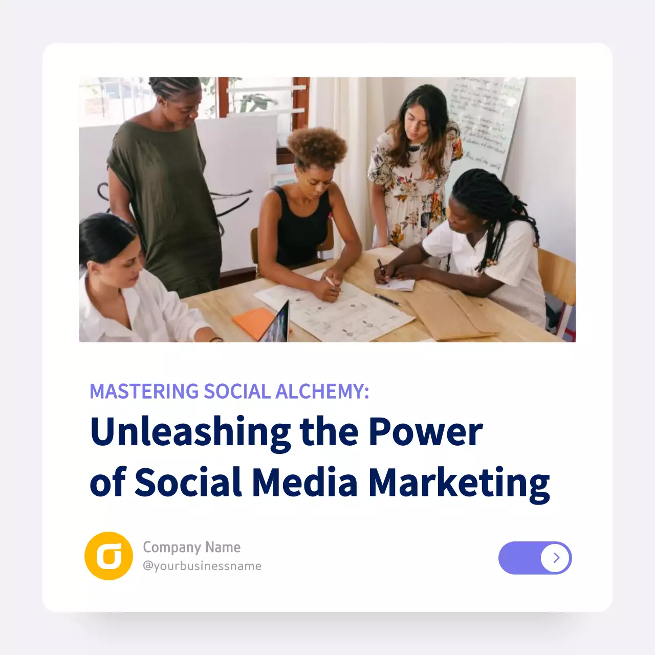 White Modern Marketing Guide Social Media Post